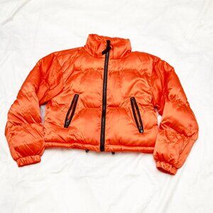 Adika Orange Puffer XS Bomber Neon Black Zipper